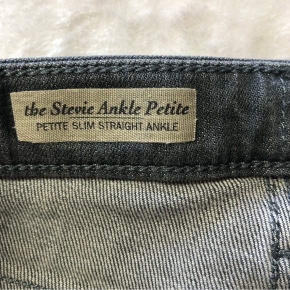 AG Adriano Goldschmied The Stevie Ankle Slim Straight Grey Jean Petite 32 - Picture 4 of 10